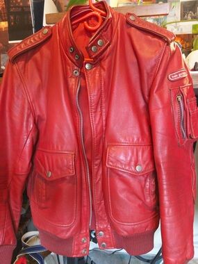 Hein Gericke moto jacket in red